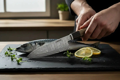 Handmade Damascus Steel Deba Japanese Chef Knife - Jayger