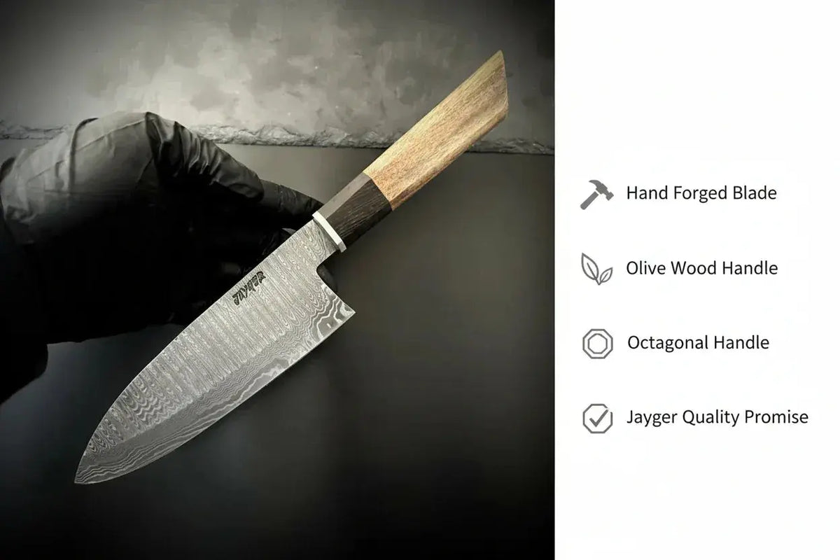 Handmade Damascus Steel Deba Japanese Chef Knife - Jayger