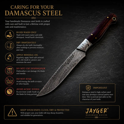 Damascus Steak Knives Set Of 6 Jayger