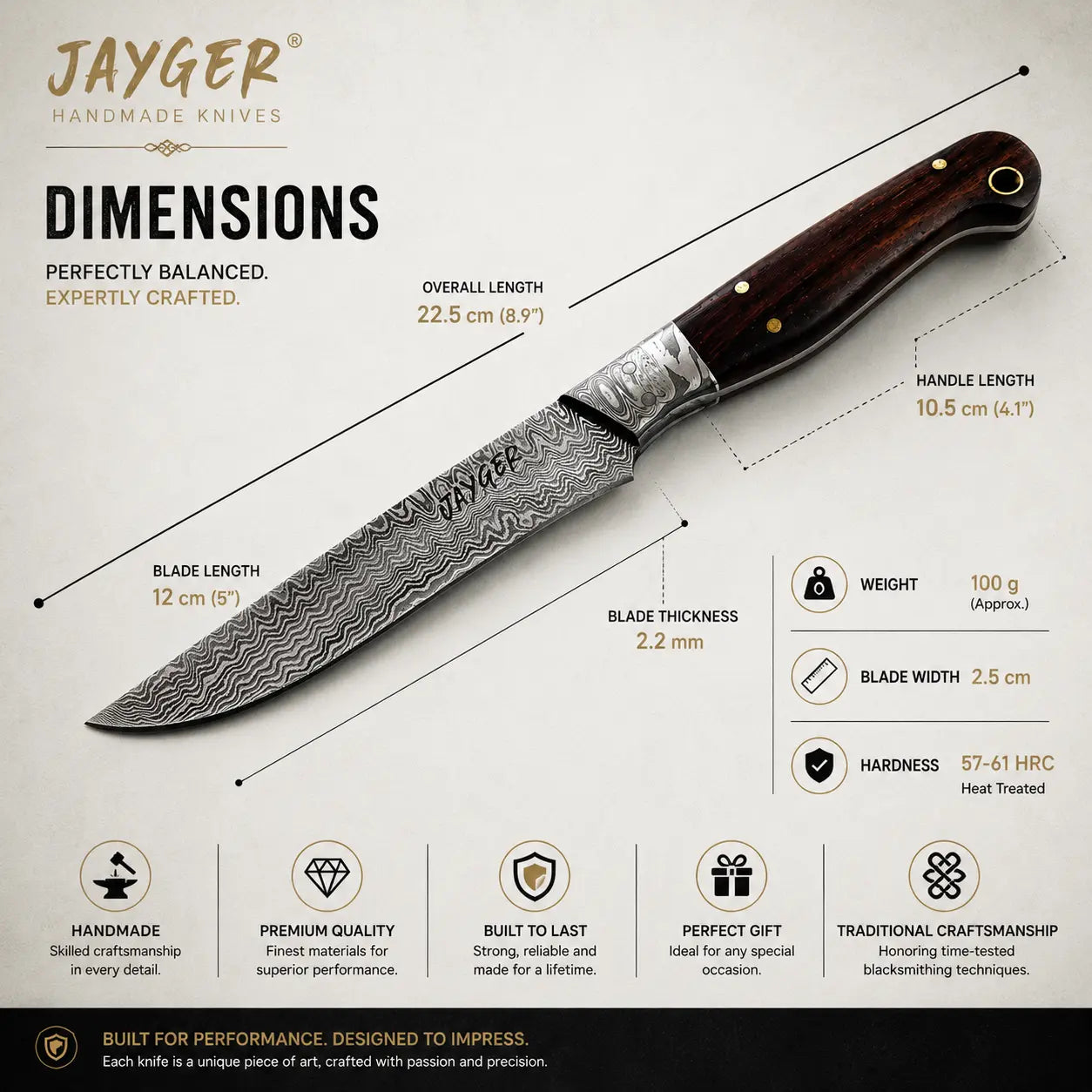 Damascus Steak Knives Set Of 6 Jayger
