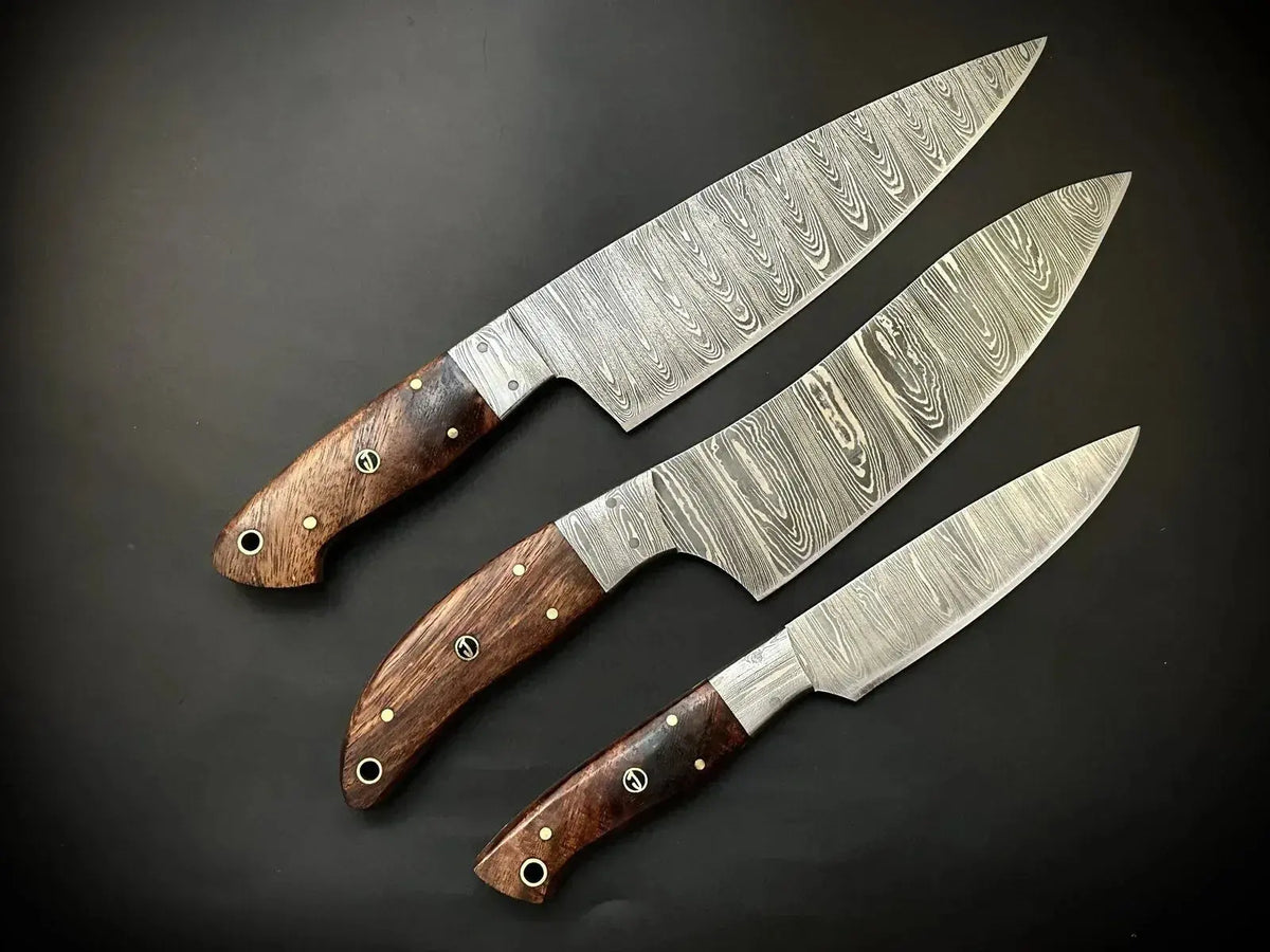 Handmade Damascus Steel Kitchen knife Set / Chef Knives - Jayger