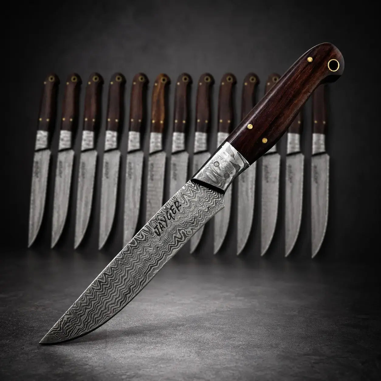 Damascus Steak Knives Set Of 12