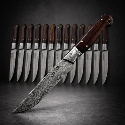 Damascus Steak Knives Set Of 12