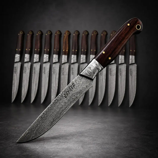 Damascus Steak Knives Set Of 12