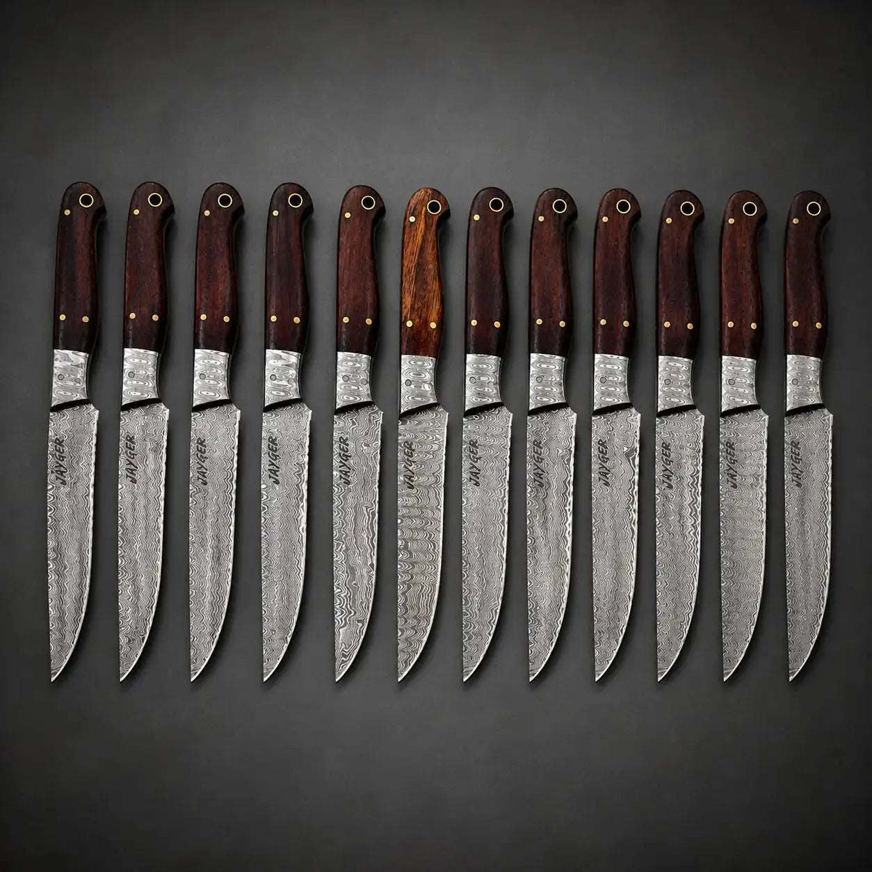 Damascus Steak Knives Set Of 12